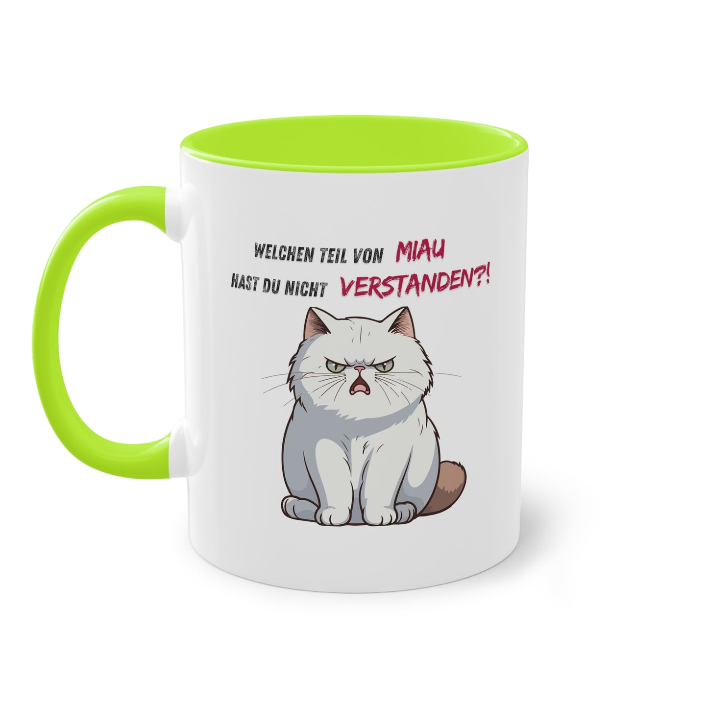 Welchen Teil von Miau - Zwei-Ton-Kaffeetasse