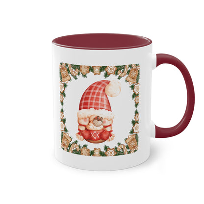 weihnachtlicher Wichtel - Zwei-Ton-Kaffeetasse