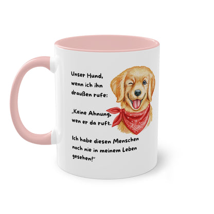 Unser Hund wenn ich ihn draußen - Zwei-Ton-Tasse