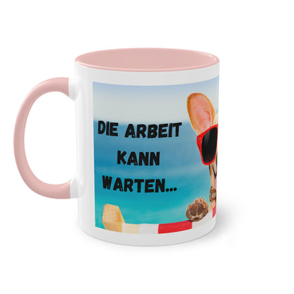 Die Arbeit kann warten... - Zwei-Ton-Kaffeetasse