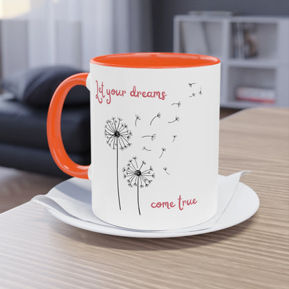 Let your dreams come true - Zwei-Ton-Kaffeetasse