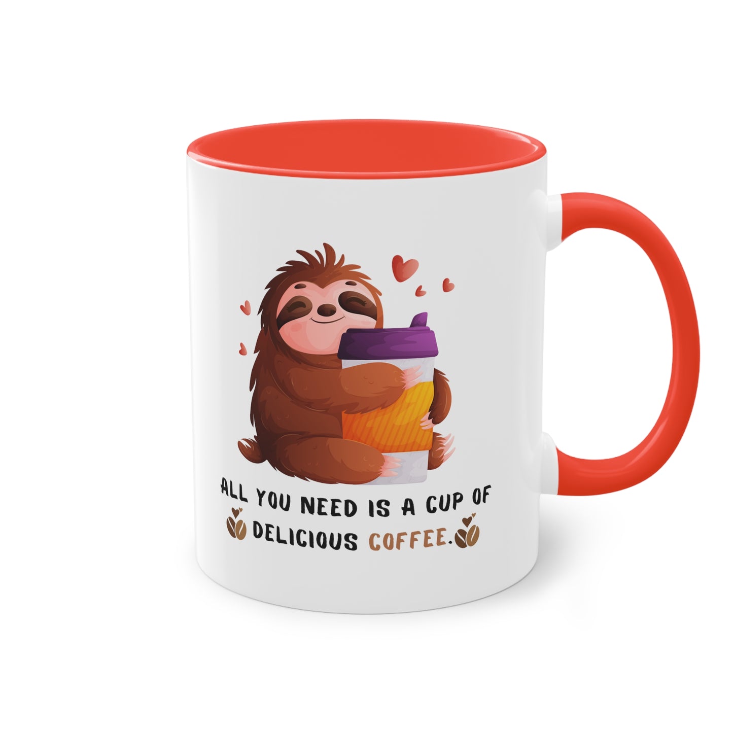 All you need is a cup of delicious coffee - Zwei-Ton-Kaffeetasse