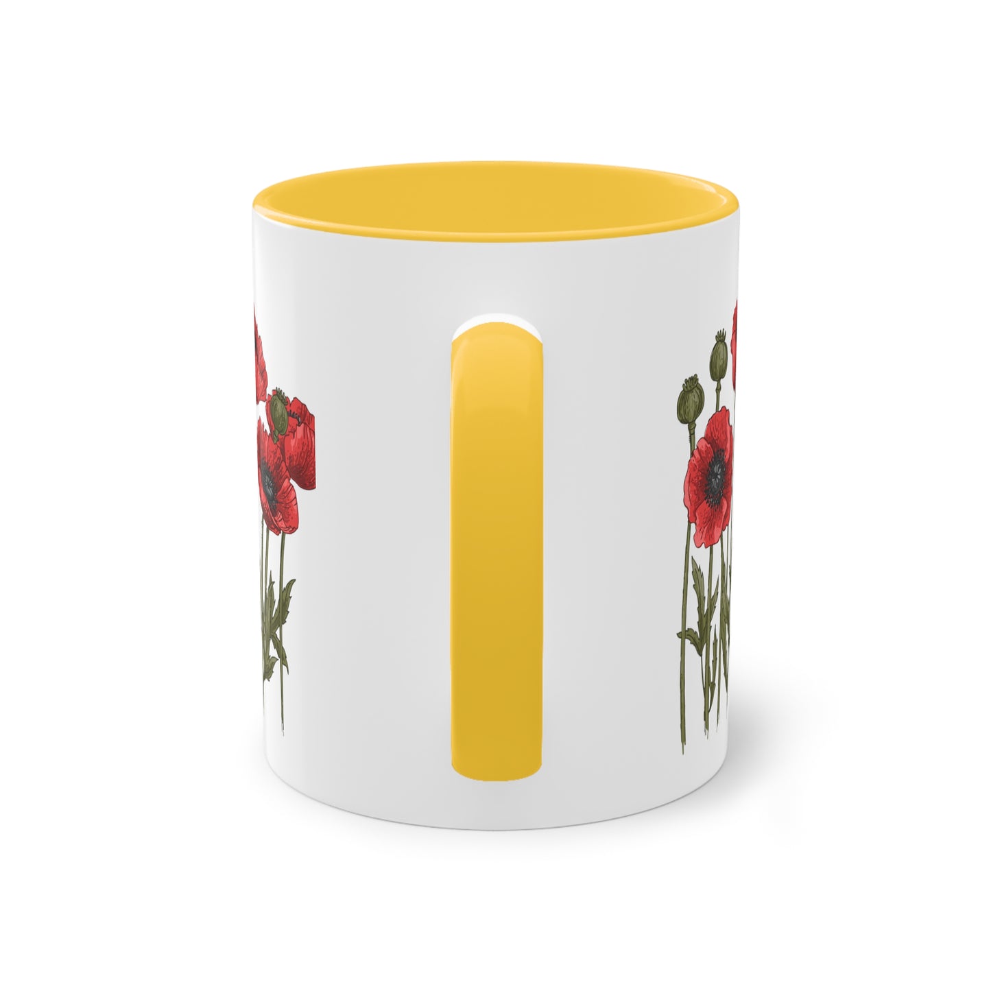 Mohnblumen - Zwei-Ton-Kaffeetasse