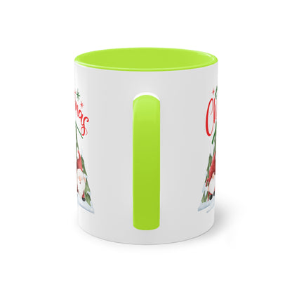 Wichtel Merry Christmas - Zwei-Ton-Kaffeetasse