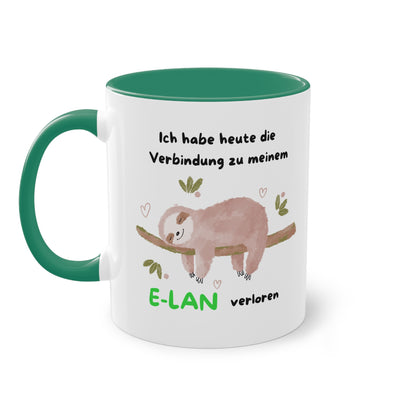 Ich habe heute die Verbindung zu meinem E-Lan verloren - Zwei-Ton-Tasse