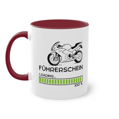 Motorrad Führerschein loading - Zwei-Ton-Tasse