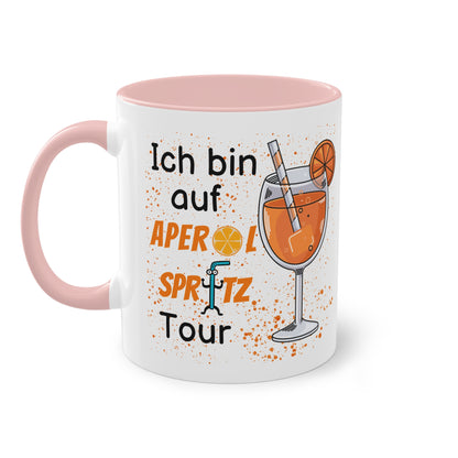 Ich bin auf Aperol Spritz Tour - Zwei-Ton-Tasse
