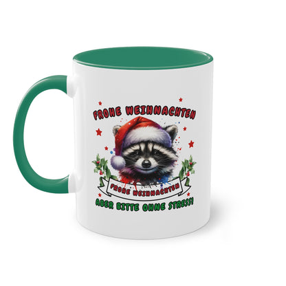 Frohe Weihnachten! Aber bitte ohne Stress! - Zwei-Ton-Kaffeetasse