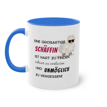 Eine großartige Schäffin ist hart zu finden, schwer zu verlassen und unmöglich zu vergessen - Zwei-Ton-Tasse