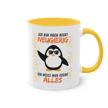 Ich bin doch nicht neugierig - Zwei-Ton-Kaffeetasse