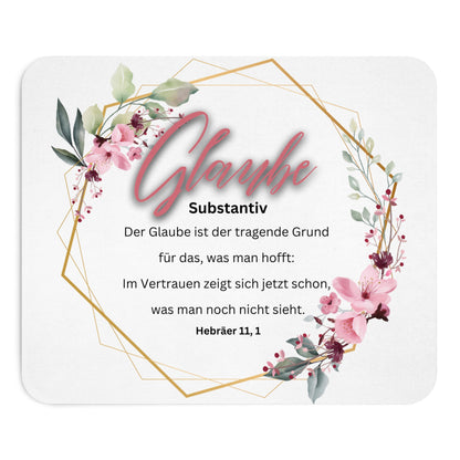 Glaube Substantiv (rosa) - Mauspad