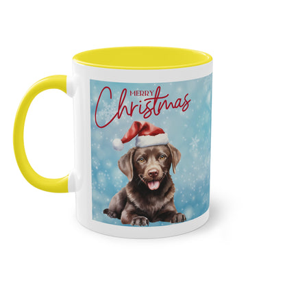 Hund Merry Christmas (2) - Zwei-Ton-Kaffeetasse