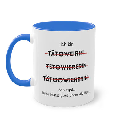 Ich bin Tätowiererin - Zwei-Ton-Tasse