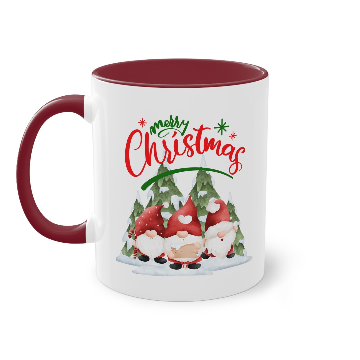 Merry Christmas Wichtel - Zwei-Ton-Tasse
