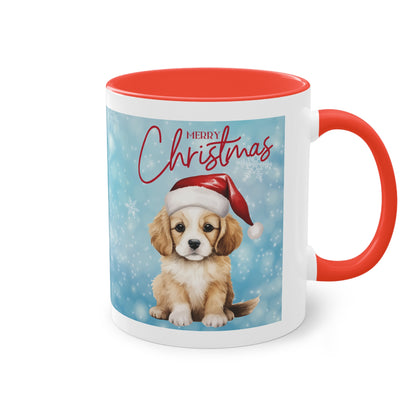 Hund Merry Christmas (5) - Zwei-Ton-Kaffeetasse