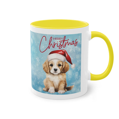 Hund Merry Christmas (5) - Zwei-Ton-Kaffeetasse