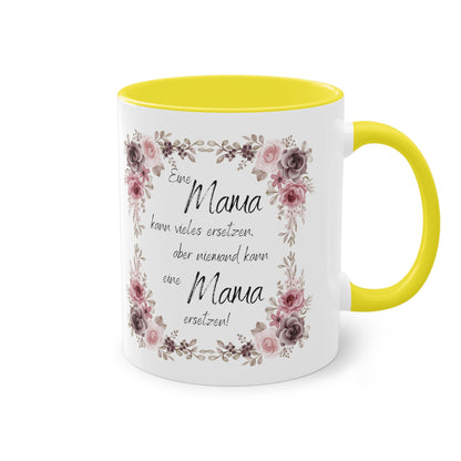 Eine Mama kann vieles ersetzen, aber niemand kann eine Mama ersetzen - Zwei-Ton-Kaffeetasse