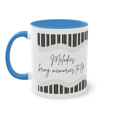 Melodies bring memories to life - Zwei-Ton-Kaffeetasse