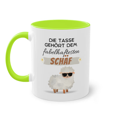 Die Tasse gehört dem fabelhaftesten Schäf - Zwei-Ton-Tasse