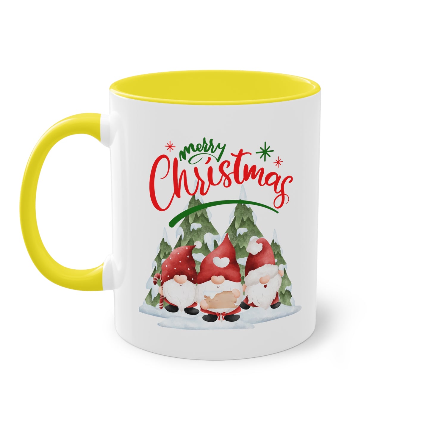 Wichtel Merry Christmas - Zwei-Ton-Kaffeetasse