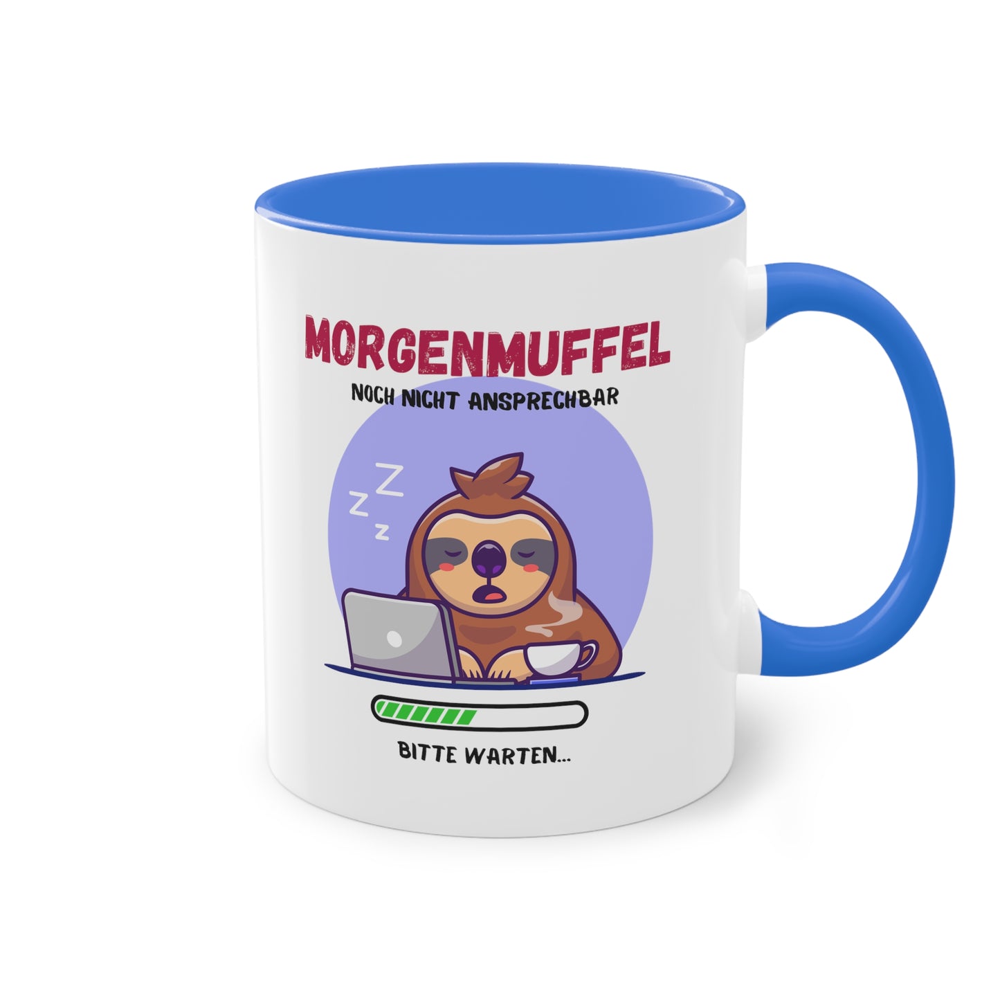 Morgenmuffel...Noch nicht ansprechbar - Zwei-Ton-Kaffeetasse