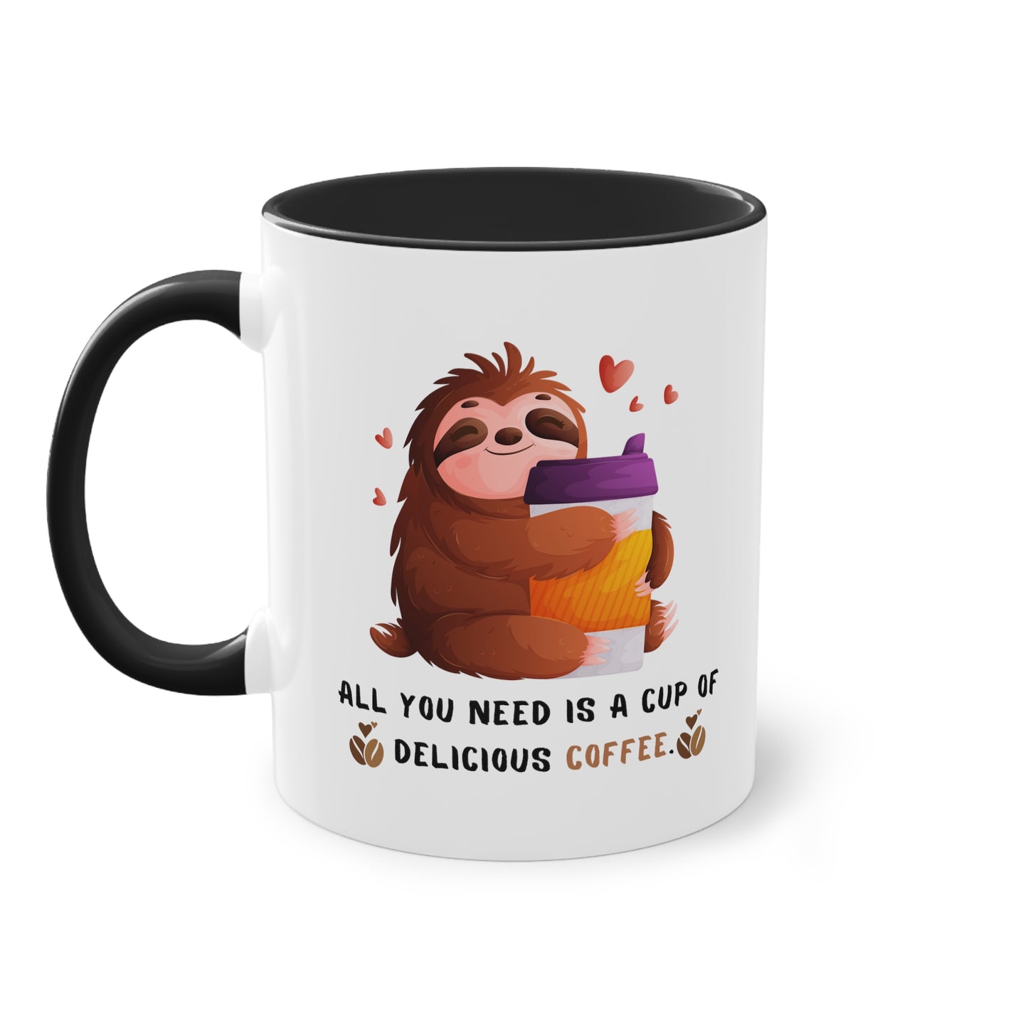 All you need is a cup of delicious coffee - Zwei-Ton-Kaffeetasse