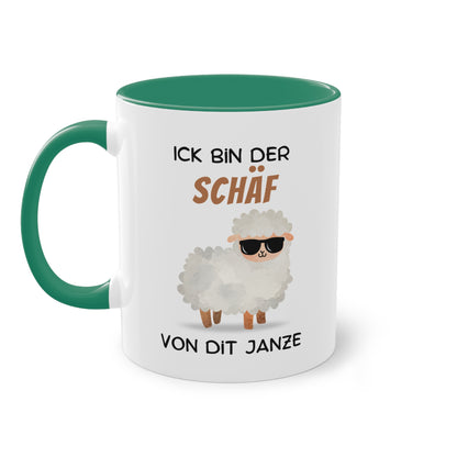 Ick bin der Schäf von dit Janze - Zwei-Ton-Tasse