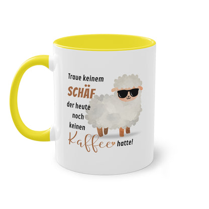 Traue keinem Schäf der heute noch keinen Kaffee hatte! - Zwei-Ton-Tasse