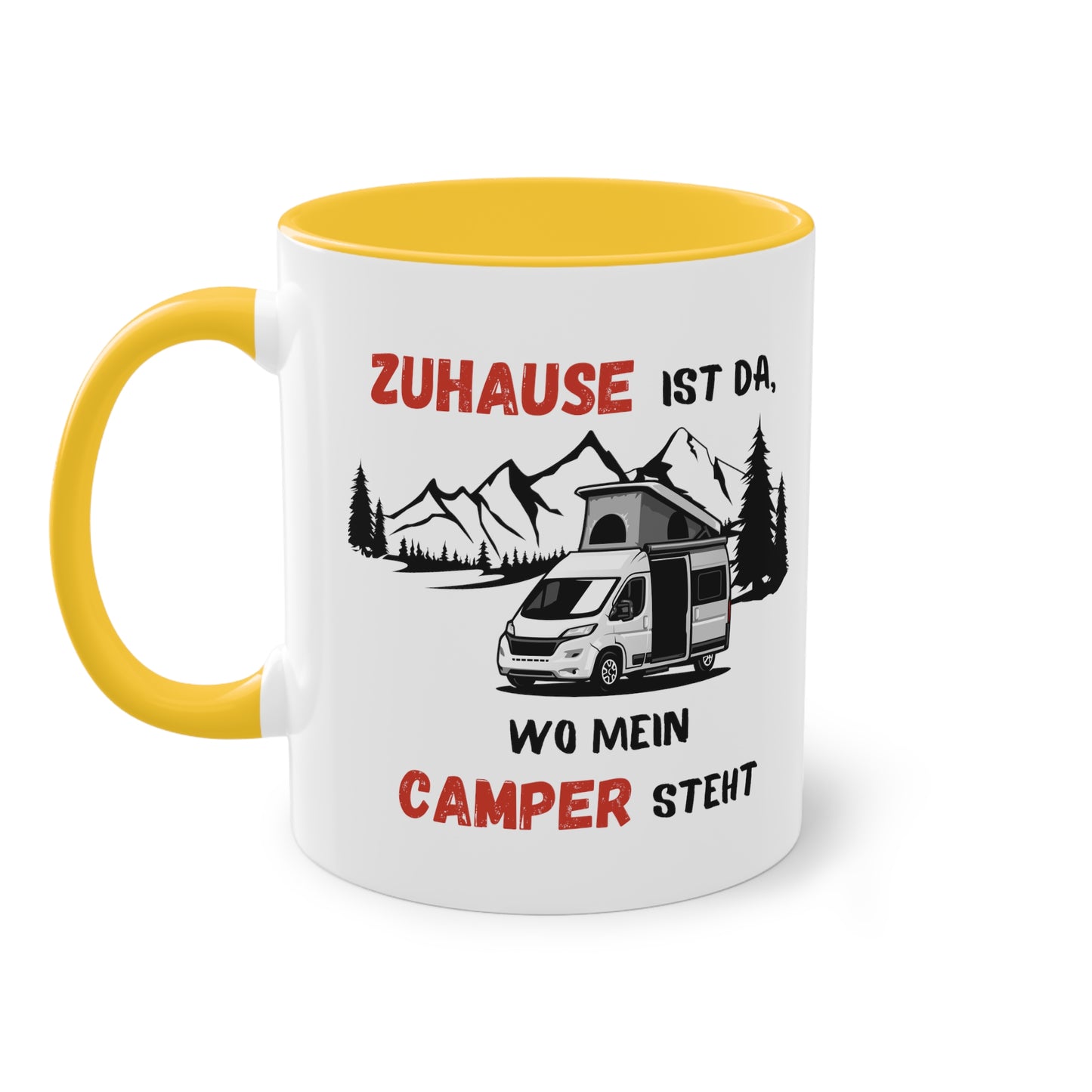 Zuhause ist da, wo mein Camper steht - Zwei-Ton-Kaffeetasse