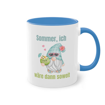 Sommer ich wäre dann soweit - Zwei-Ton-Kaffeetasse