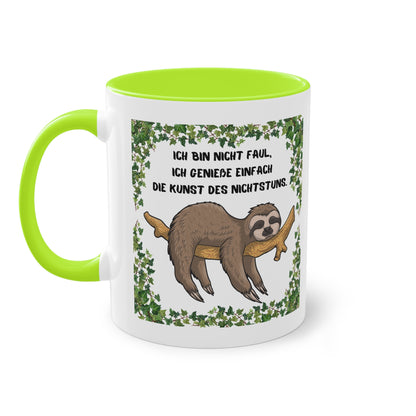 Ich bin nicht faul. Ich genieße einfach die Kund des Nichts-Tuns - Zwei-Ton-Tasse