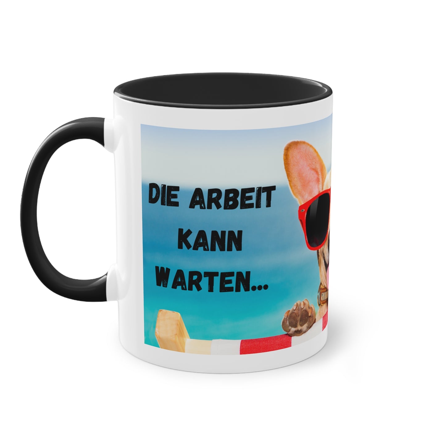 Die Arbeit kann warten... - Zwei-Ton-Kaffeetasse