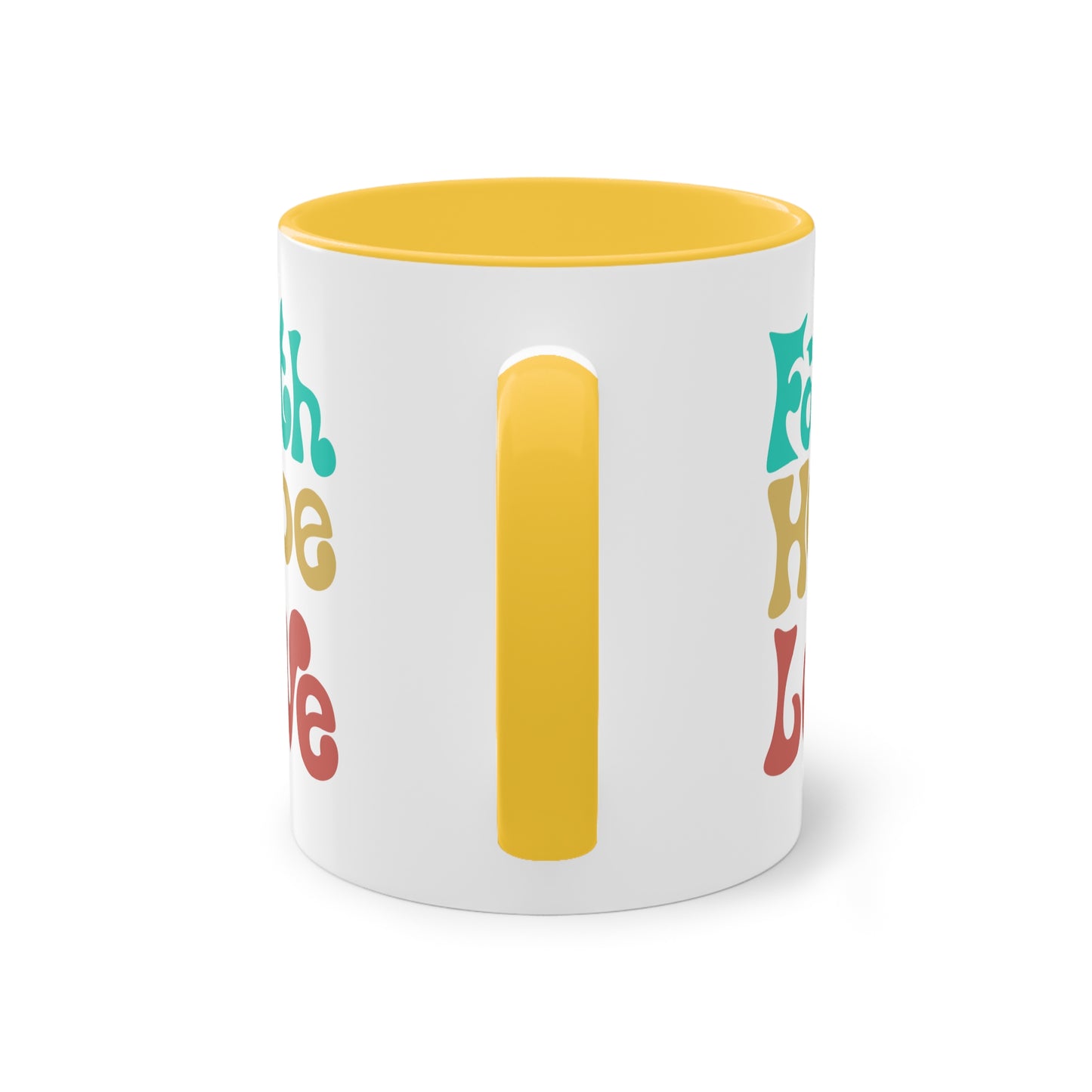 Faith, Hope, Love - Zwei-Ton-Kaffeetasse