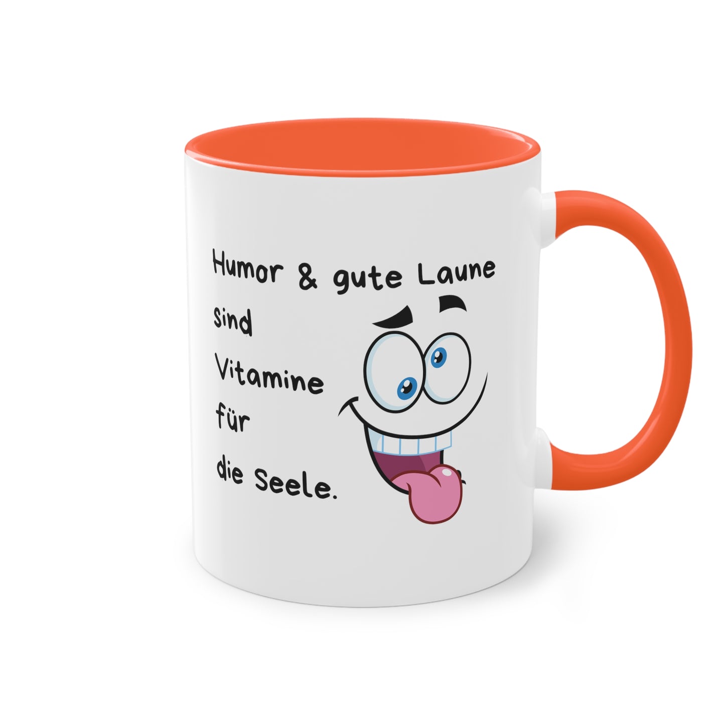 Humor & gute Laune sind Vitamine für die Seele - Zwei-Ton-Kaffeetasse