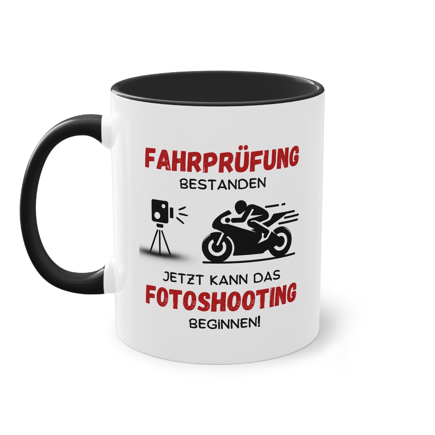 Motorrad Fahrprüfung bestanden - Zwei-Ton-Tasse