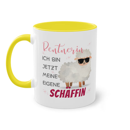 Rentnerin ich bin jetzt meine eigene Schäffin - Zwei-Ton-Tasse