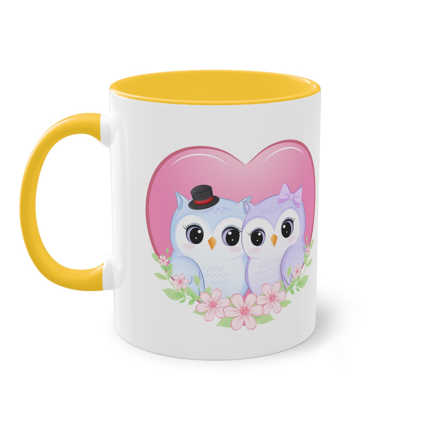 Eulen Valentinstag - Zwei-Ton-Tasse