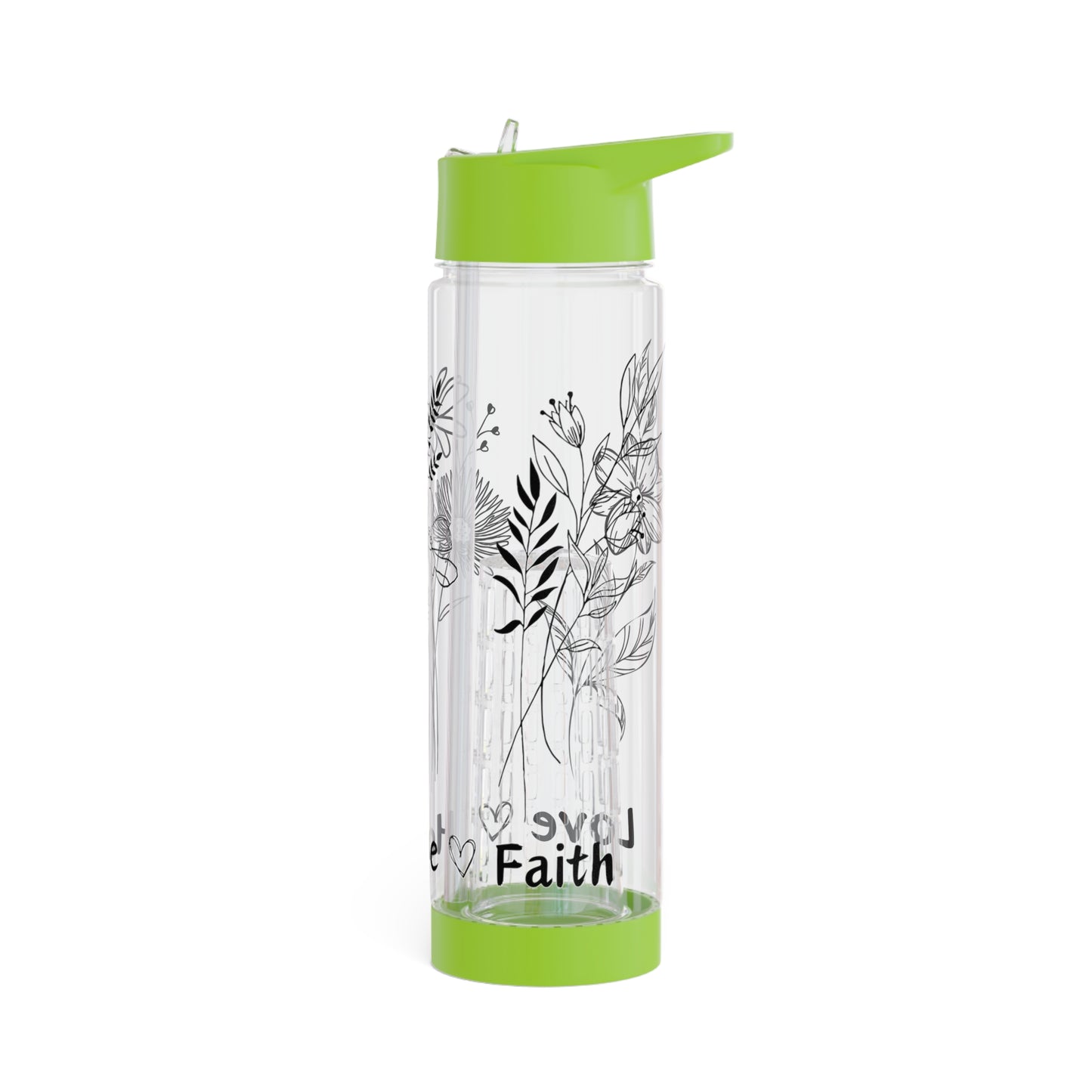 Love, Hope, Faith - Infuser-Wasserflasche