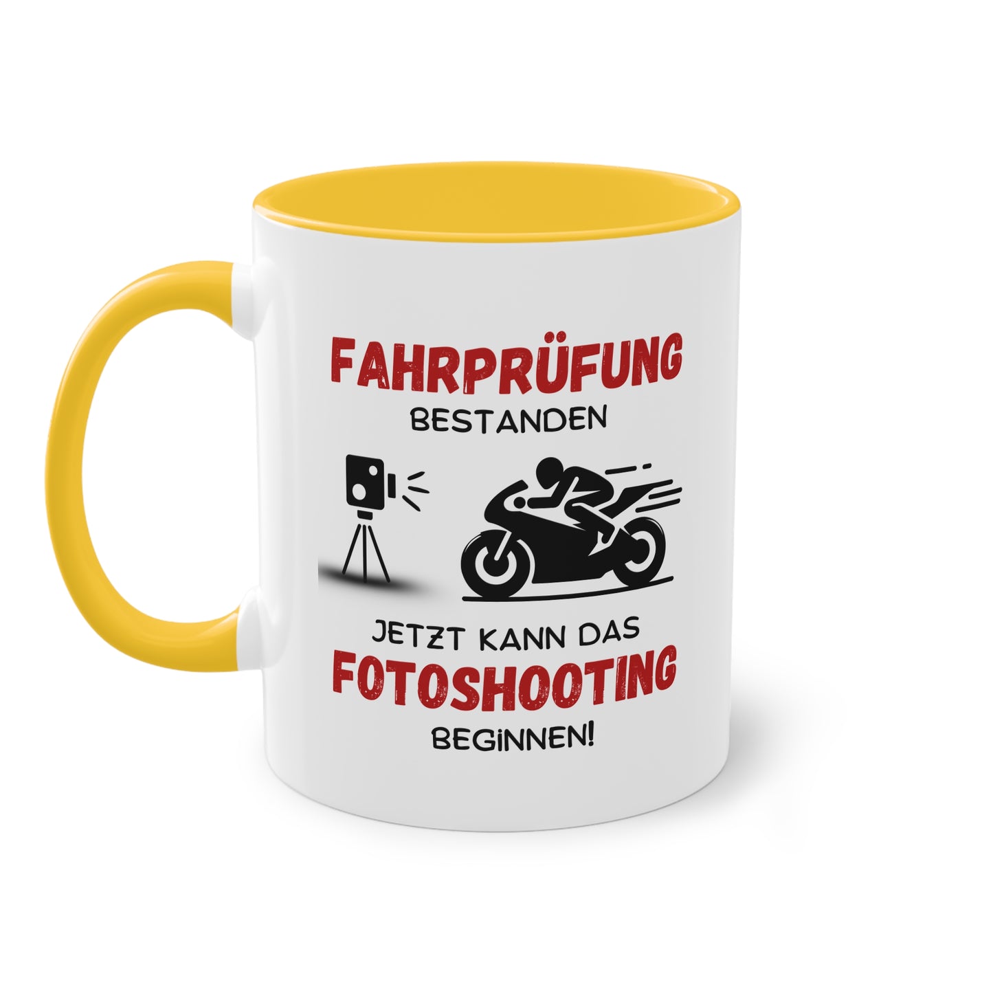Motorrad Fahrprüfung bestanden - Zwei-Ton-Tasse
