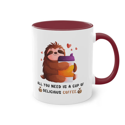 All you need is a cup of delicious coffee - Zwei-Ton-Kaffeetasse