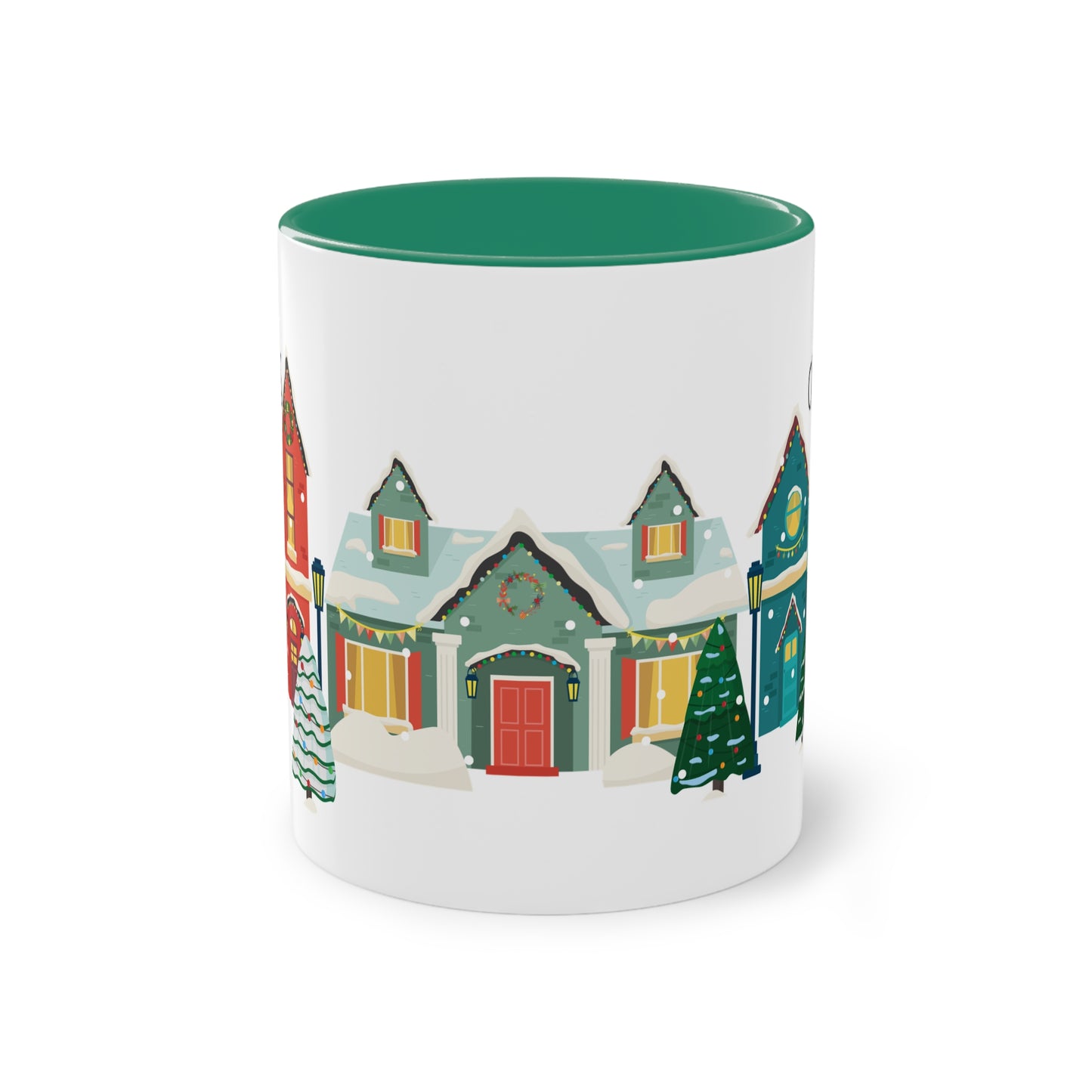 Merry Christmas Landschaft - Zwei-Ton-Kaffeetasse