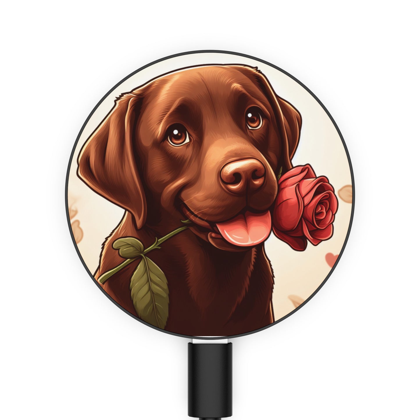 Labrador mit Rose - Ladegerät