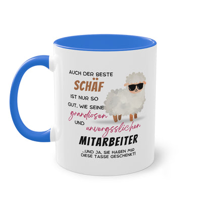 Auch der beste Schäf ist nur so gut, wie seine grandiosen und unvergesslichen Mitarbeiter - Zwei-Ton-Tasse
