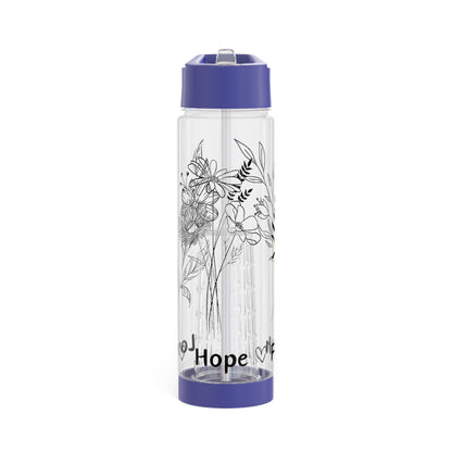 Love, Hope, Faith - Infuser-Wasserflasche