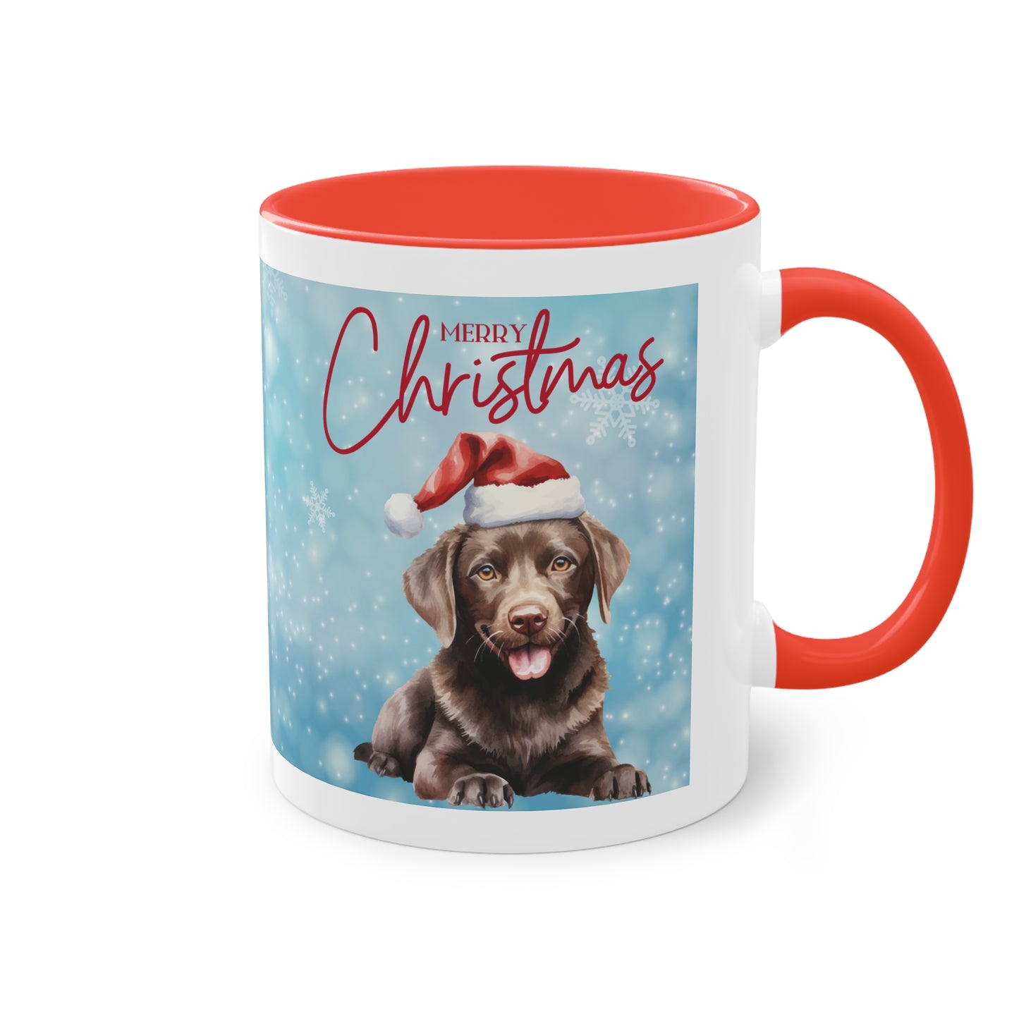 Hund Merry Christmas (2) - Zwei-Ton-Kaffeetasse