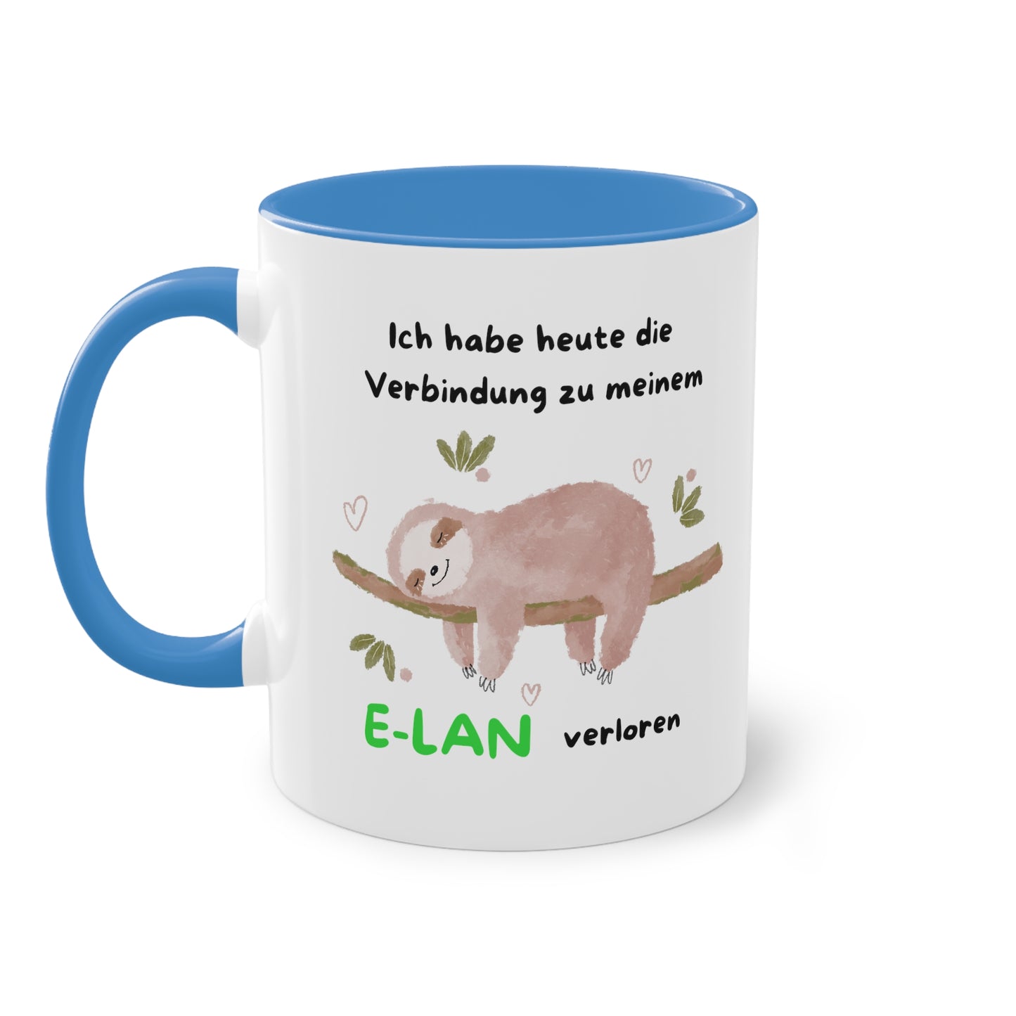 Ich habe heute die Verbindung zu meinem E-LAN verloren - Zwei-Ton-Kaffeetasse