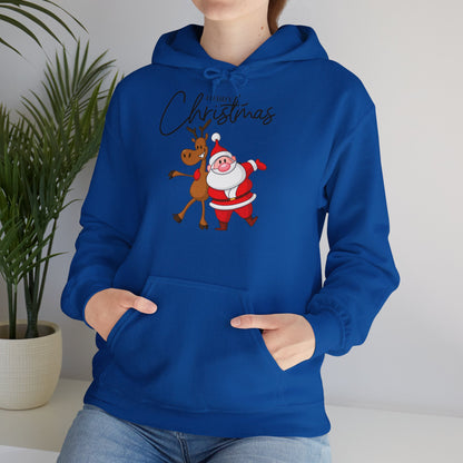 Merry Christmas Rentier und Santa - Hoodie