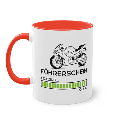 Motorrad Führerschein loading - Zwei-Ton-Tasse