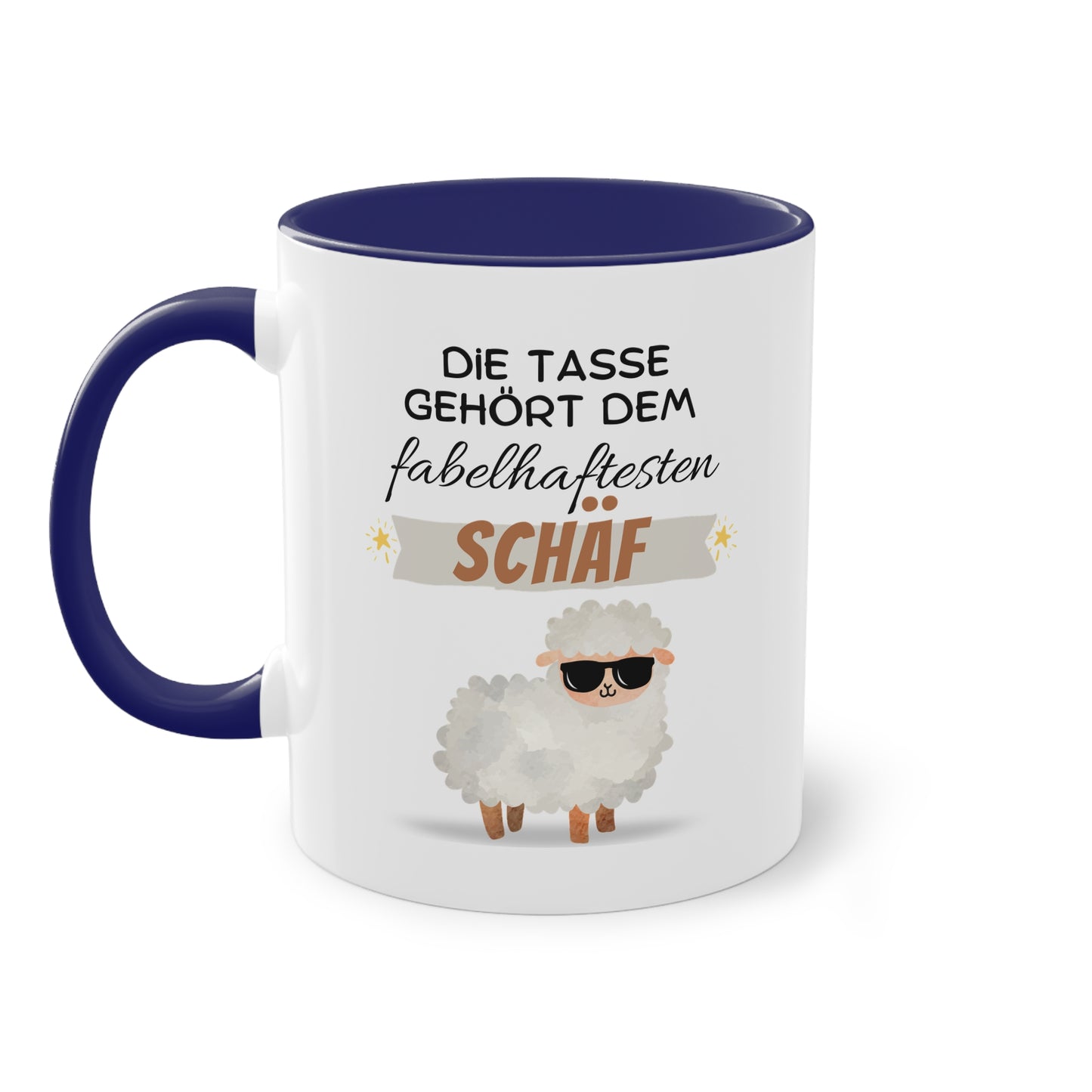 Die Tasse gehört dem fabelhaftesten Schäf - Zwei-Ton-Tasse