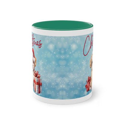 Hund Merry Christmas (1) - Zwei-Ton-Kaffeetasse